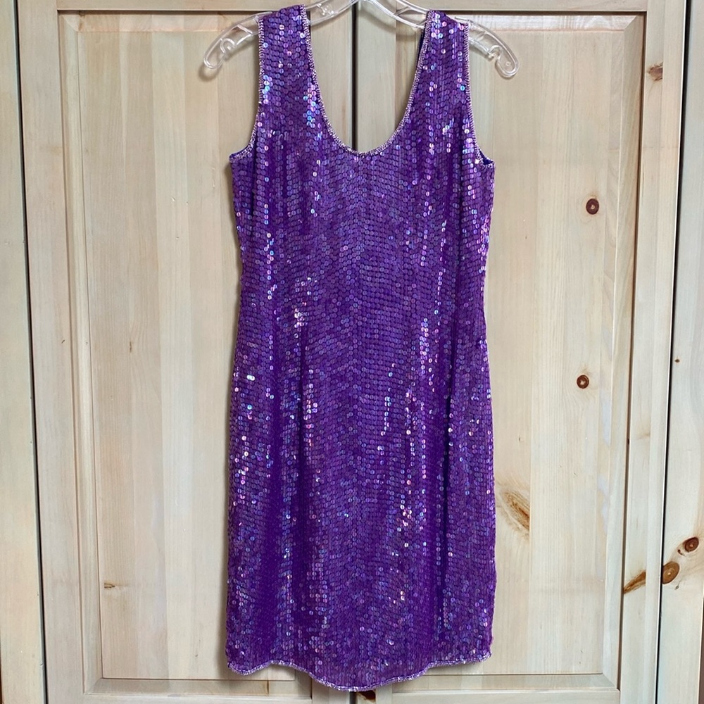 Leslie Fay vintage sequin cocktail party tank dress
